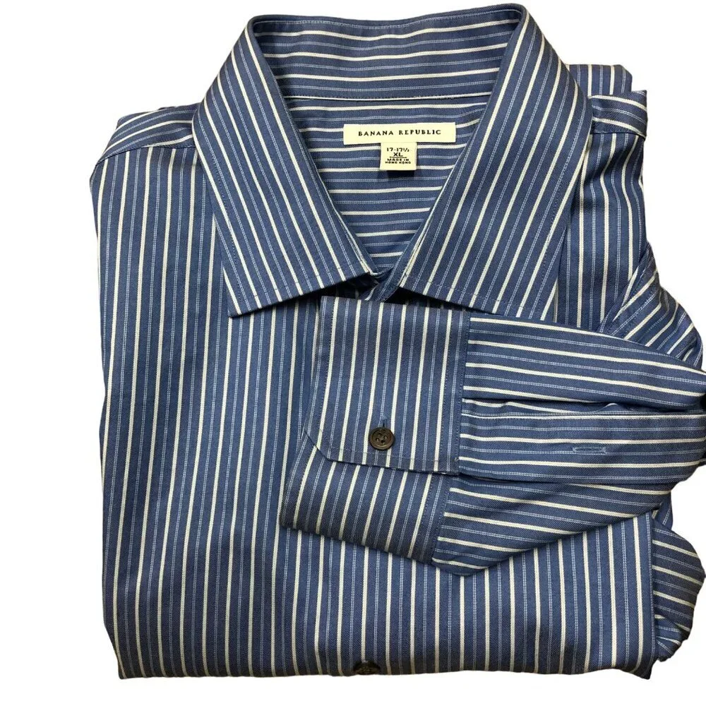 BANANA REPUBLIC MENS LONG SLEEVE SHIRTS‎ SIZE 17-17.5